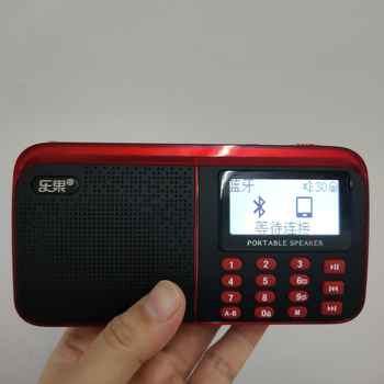 R909 Bluetooth στερεοφωνικό ηχείο με οθόνη στίχων, ραδιοκαταγραφικό και επαναληπτική λειτουργία για ηλικιωμένους