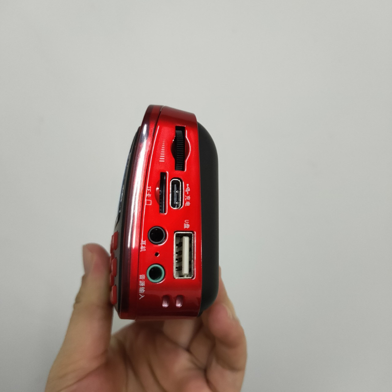 R909 Bluetooth στερεοφωνικό ηχείο με οθόνη στίχων, ραδιοκαταγραφικό και επαναληπτική λειτουργία για ηλικιωμένους