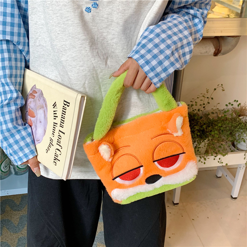 Plišana torbica za rame Zootopia Nick i Judy – karikatura, moderna ženska torba