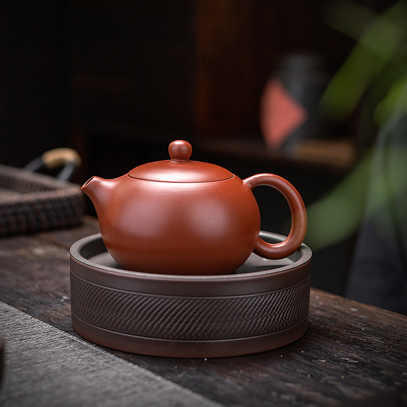 Ceainic Yixing din lut Zisha, semi-meieștrit, gravură logo, ceai Gongfu, stil chinezesc tradițional