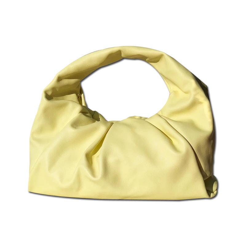 Cloud torba za žene - kožna torba velikog kapaciteta u obliku kroasana, za rame i crossbody, plisirani dizajn