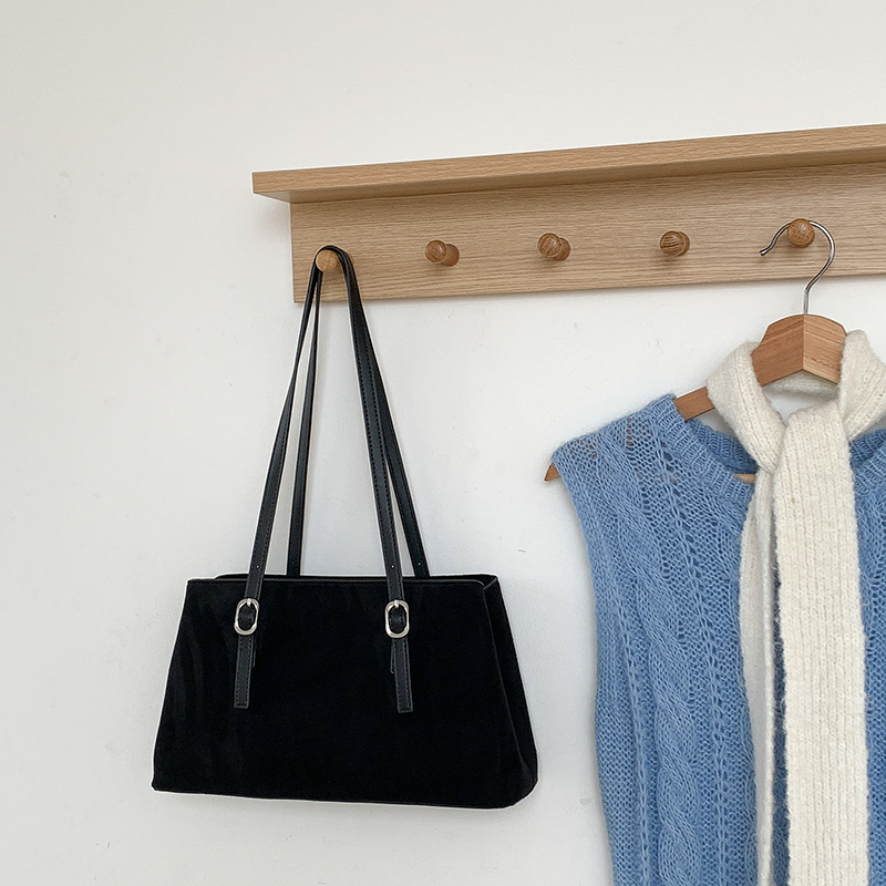 Retro velur tote torba za jesen-zimu, velika kapacitet, ženska torba za svakodnevnu upotrebu