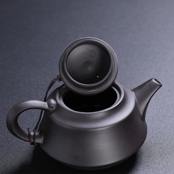 Ceainic lucrat manual din lut purpuriu, cu capacitate mare și filtru cu bilă, design retro-antichizat, pentru casă și birou