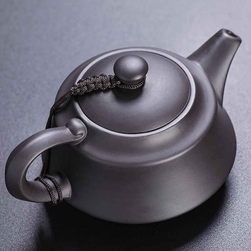 Ceainic lucrat manual din lut purpuriu, cu capacitate mare și filtru cu bilă, design retro-antichizat, pentru casă și birou