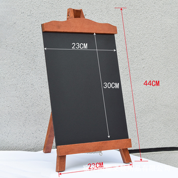 Tablă de cretă pentru birou cu suport, 23 × 44 cm, față unică pentru notițe