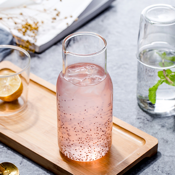 Ceainic din sticlă borosilicată, pentru uz casnic, rezistent la temperaturi, pentru o singură porție, pentru apă caldă și rece, design modern minimalist