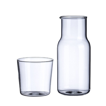 Ceainic din sticlă borosilicată, pentru uz casnic, rezistent la temperaturi, pentru o singură porție, pentru apă caldă și rece, design modern minimalist