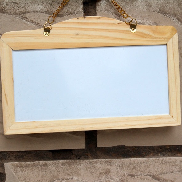 Tablă mică din lemn magnetică, cu două fețe, pentru notițe, design artistic