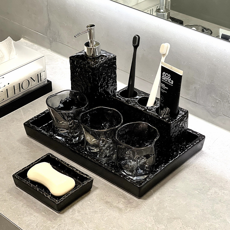 Săpunier ceramic pentru chiuvetă – suport ceramic de înaltă calitate, cu spațiu de depozitare pentru baie
