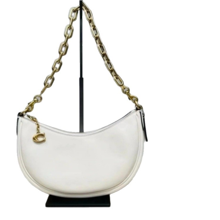Koujia Mira luksuzna ženska torbica s otiskom kočije, lančani remen preko jednog ramena, oblik polumjeseca, mala crossbody torbica