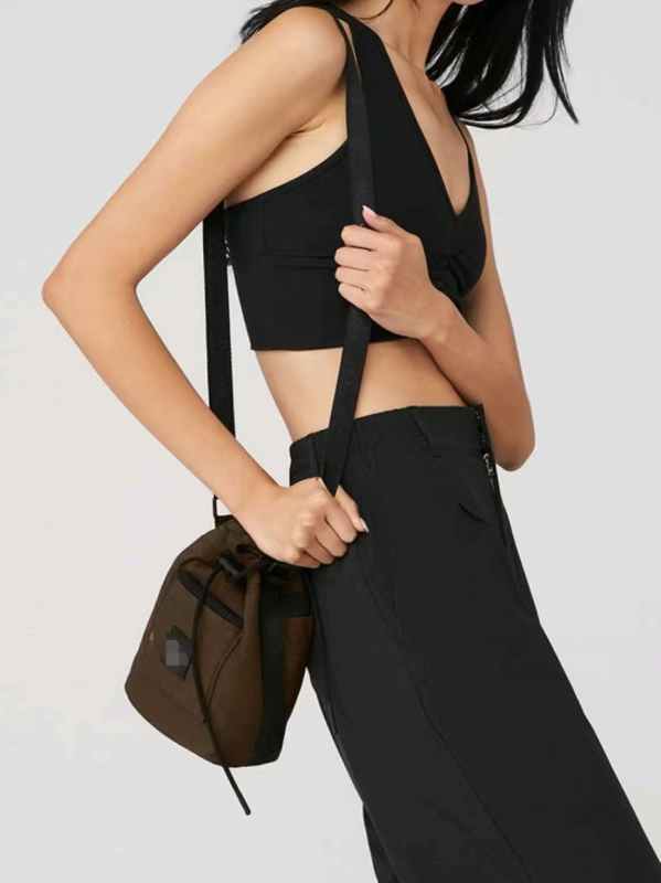 Platnena sport crossbody torba, unisex, za jogu i putovanja, kompaktna torba sa zatvaračem