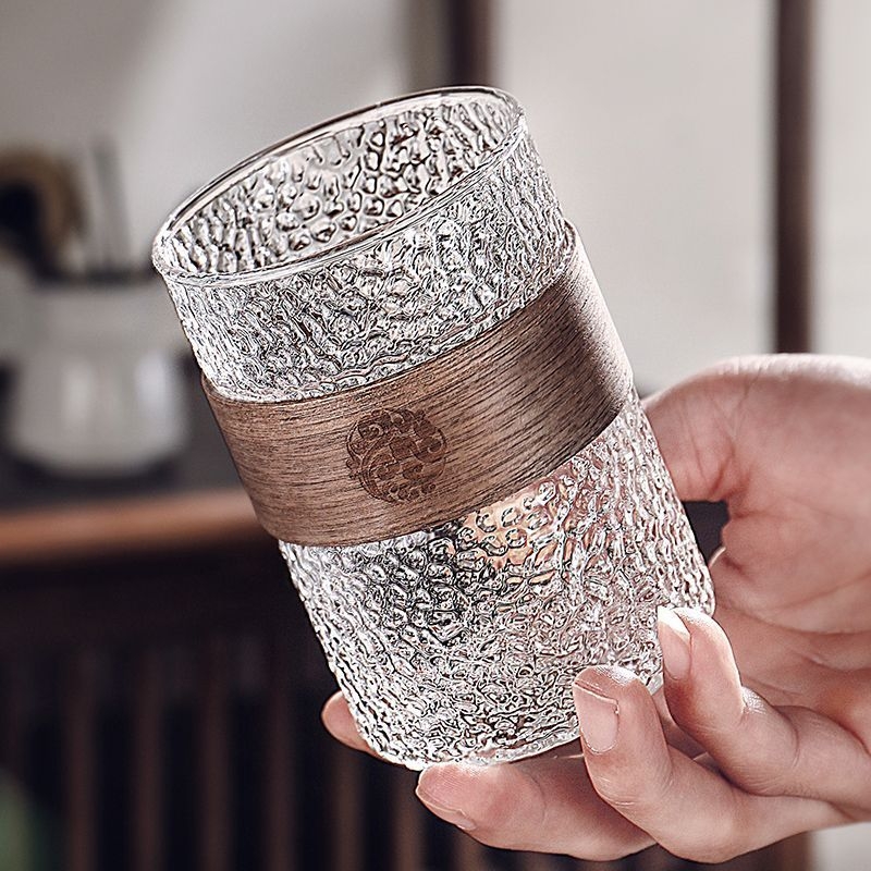 Sticlă de apă rece din sticlă borosilicată, rezistentă la căldură, stil european, inspirație daneză, sticlă îngroșată