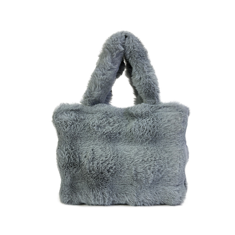Ženska pliš torba tote - mekana, minimalistički dizajn, jesen-zima, veliki kapacitet