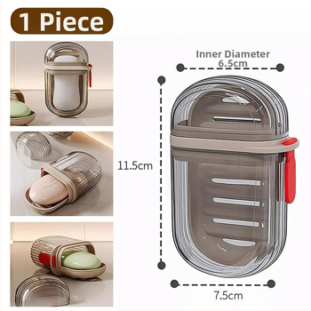Noua cutie de săpun pentru călătorii, portabilă, cu capac etanș, mini cutie de depozitare a săpunului cu drenaj