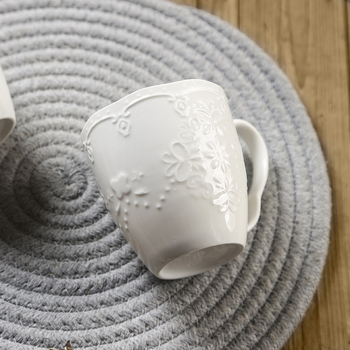 Set ceainic ceramic gravat în stil european, capacitate mare - include ceainic și căni de cafea