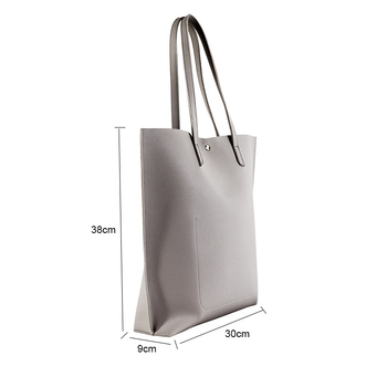 PU kožna tote torba visokog kvaliteta, minimalistički stil, ženska torba s korejskim prizvukom, velika kapaciteta, elegantna dnevna torba.