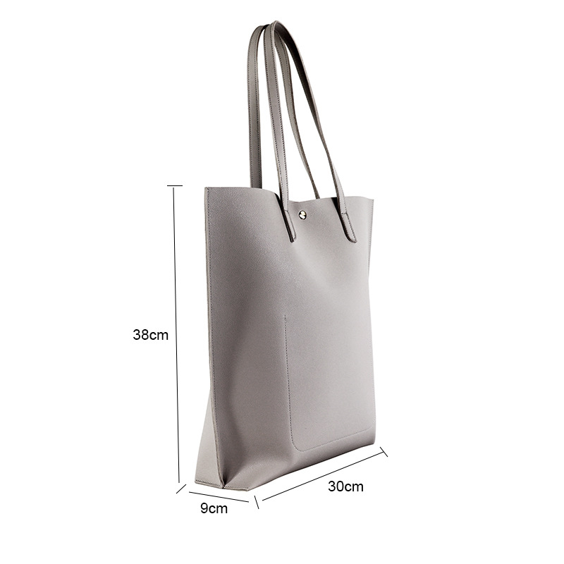 PU kožna tote torba visokog kvaliteta, minimalistički stil, ženska torba s korejskim prizvukom, velika kapaciteta, elegantna dnevna torba.