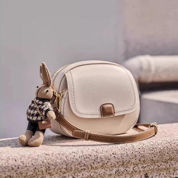 Ženska PU mala okrugla torbica, urbano jednostavan stil, novi model 2025, crossbody ili torba za rame za proljeće i ljeto