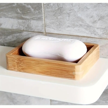 Suport pentru săpun din bambus cu cutie din lemn – design vintage, realizat manual