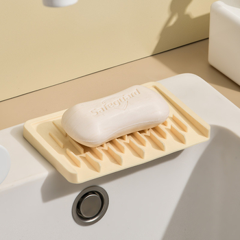 Sapunieră din silicon în stil japonez, cu drenaj, pentru baie și bucătărie, suport anti-alunecare pentru săpun