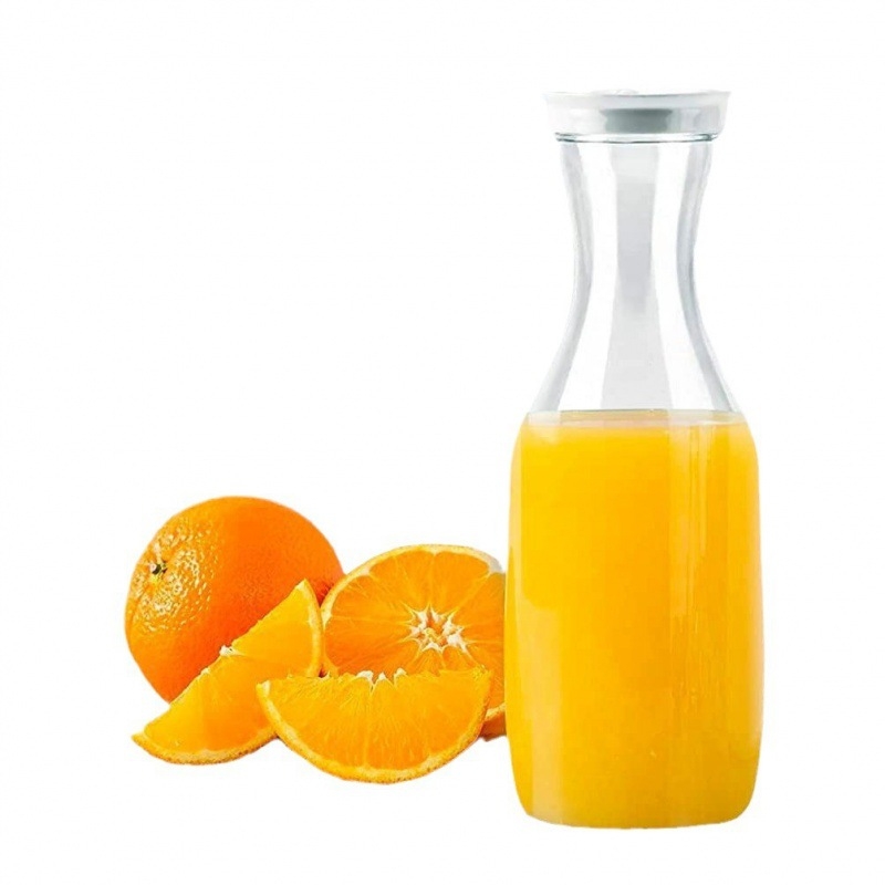 Sticlă de suc și lapte, 1500 ml, capac rotund sigilat, recipient din plastic transparent pentru băuturi reci (50 oz)