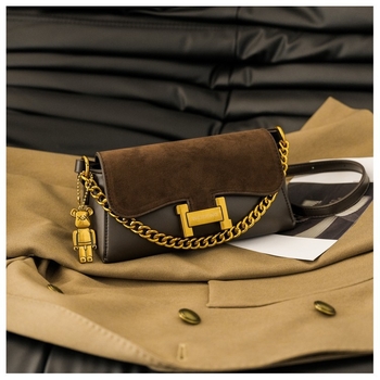 Ženska torbica s lancem, mala kvadratna crossbody torbica u retro stilu