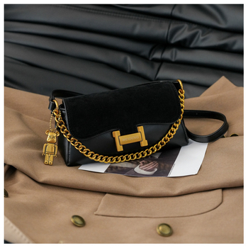 Ženska torbica s lancem, mala kvadratna crossbody torbica u retro stilu