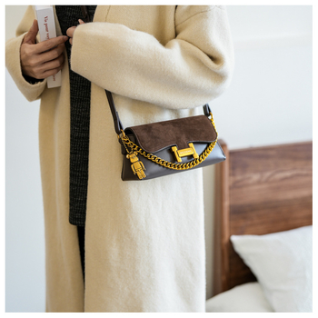 Ženska torbica s lancem, mala kvadratna crossbody torbica u retro stilu