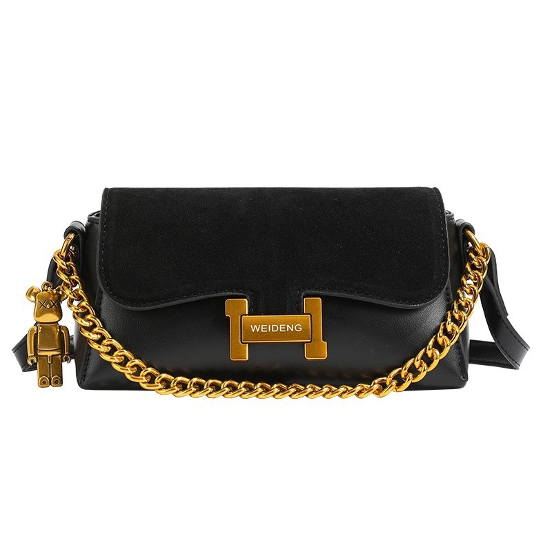 Ženska torbica s lancem, mala kvadratna crossbody torbica u retro stilu