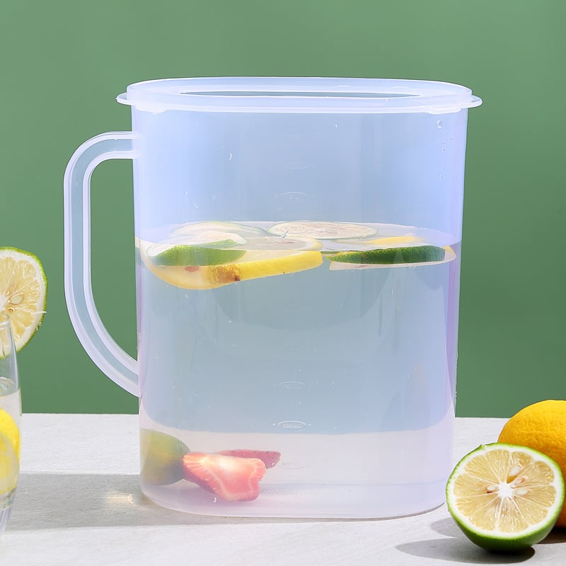 Sticlă din plastic pentru cafea rece și infuzie de ceai, pentru uz casnic, cu capac etanș și model glaciar, pentru apă rece și sucuri.
