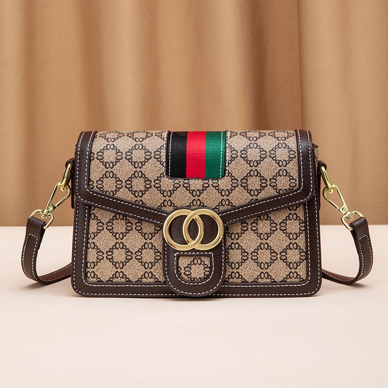 PVC monogram mala kvadratna torbica s remenom za ramena i crossbody, lagani luksuz, europski retro stil za žene