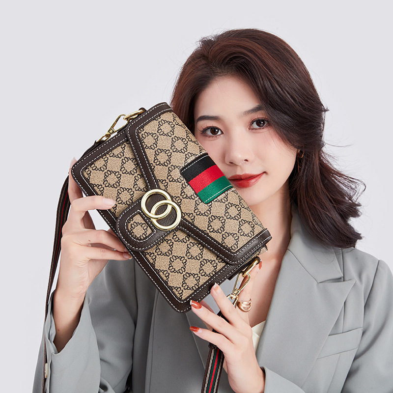 PVC monogram mala kvadratna torbica s remenom za ramena i crossbody, lagani luksuz, europski retro stil za žene