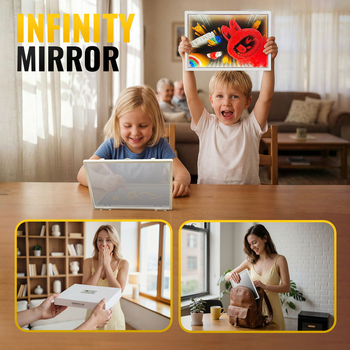 Tablă magnetică pentru scris, cu efect 3D și adâncime infinită, cu două fețe, ornament de birou