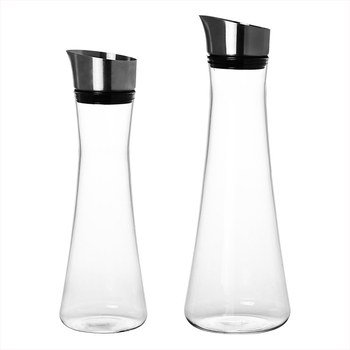 Carafă de apă din PC acrilic cu capac din oțel inoxidabil, carafă din plastic pentru ceai și suc, stil Nordic pentru apă rece