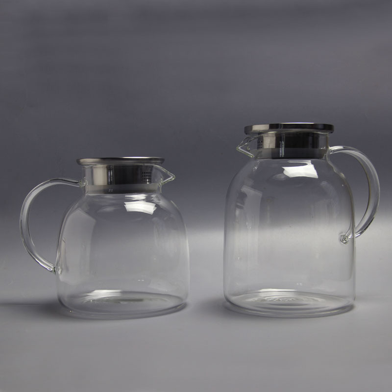 Sticlă din borosilicat pentru apă rece, cu capacitate mare, infuzor pentru suc, ceainic pentru uz casnic