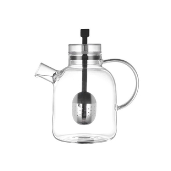Ceainic din sticlă pentru infuzarea ceaiului, compatibil cu plitele electrice ceramice, rezistent la căldură, pentru uz casnic