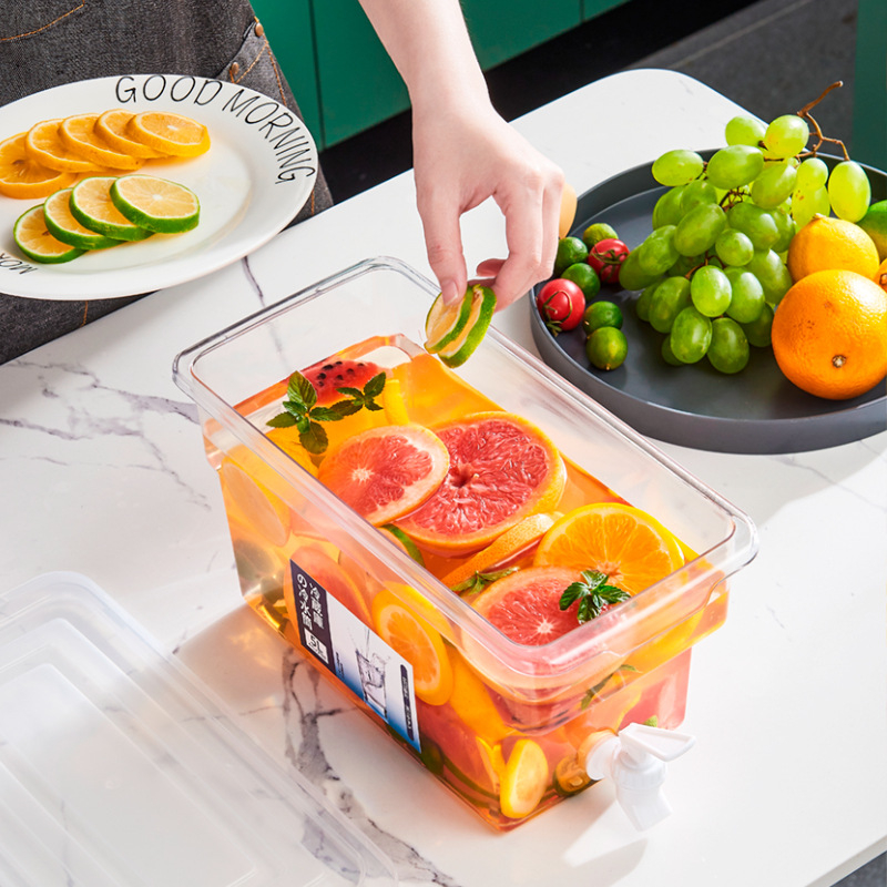 Cană de apă din plastic cu robinet, capacitate mare, pentru apă rece și ceai