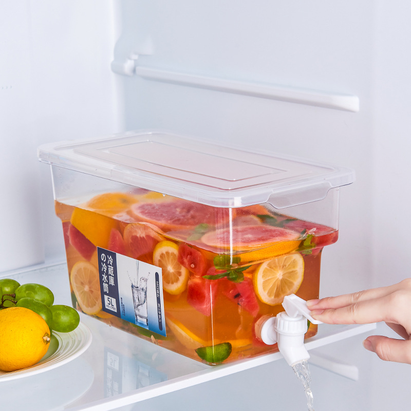 Cană de apă din plastic cu robinet, capacitate mare, pentru apă rece și ceai