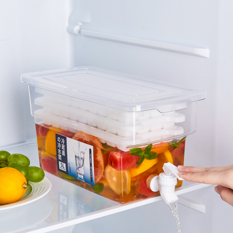 Cană de apă din plastic cu robinet, capacitate mare, pentru apă rece și ceai