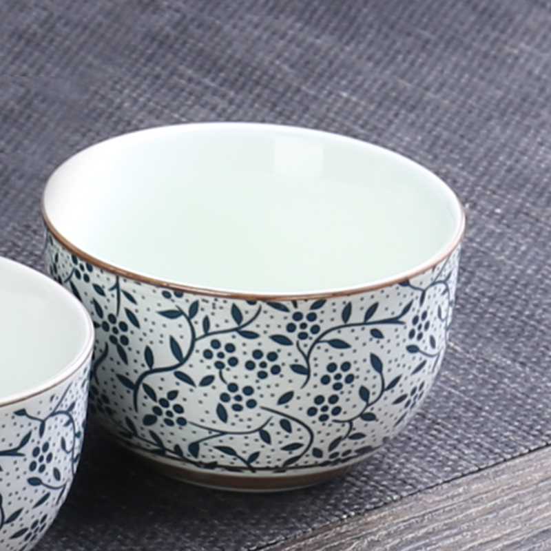 Ceșcă de ceai ceramică cu glazură de cuptor, stil retro, vas personal pentru ceai, mic pahar de vin pentru uz casnic