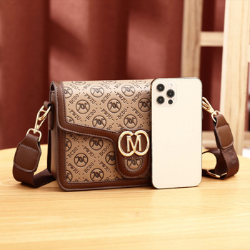 Premium ženska torba s lancem, mala kvadratna torba s retro printom, svestrana crossbody