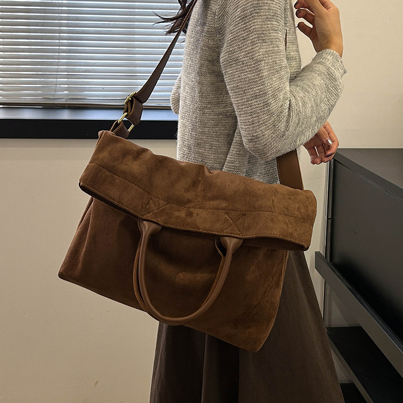 Ženska tote torba od nubuka, retro stil, velika kapaciteta, za svakodnevno gradsko korištenje