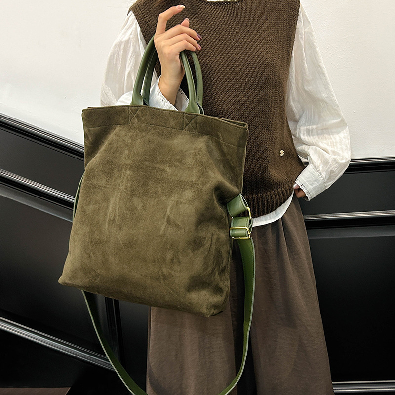 Ženska tote torba od nubuka, retro stil, velika kapaciteta, za svakodnevno gradsko korištenje