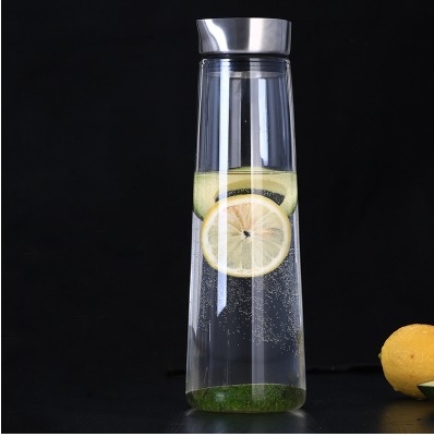 Ceainic din sticlă borosilicat, capacitate mare, pentru apă rece și sucuri