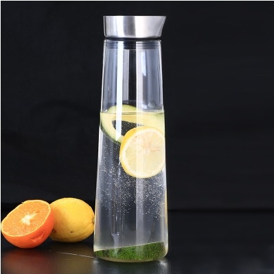 Ceainic din sticlă borosilicat, capacitate mare, pentru apă rece și sucuri