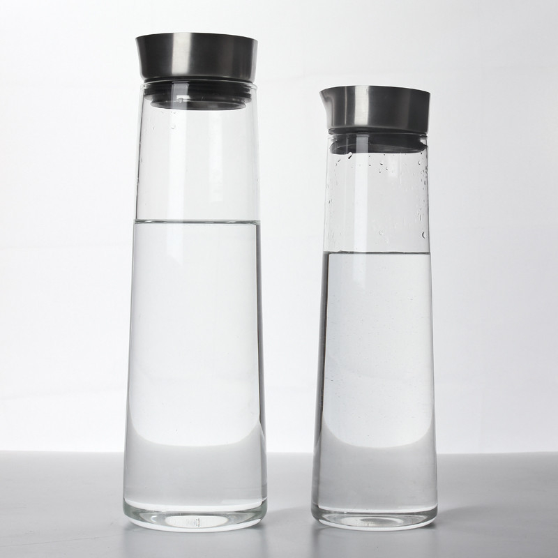 Ceainic din sticlă borosilicat, capacitate mare, pentru apă rece și sucuri