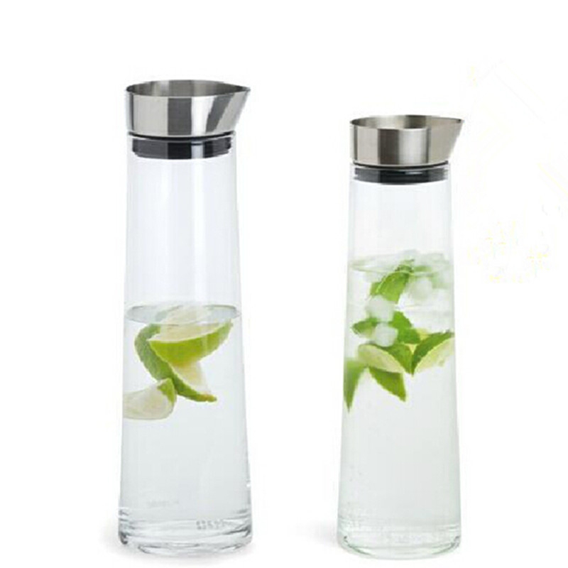 Ceainic din sticlă borosilicat, capacitate mare, pentru apă rece și sucuri