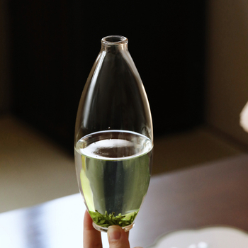 Sticlă pentru ceai verde în stil chinezesc, infuzie la rece și cald, sticlă rezistentă la temperaturi, cu pereți groși, pentru uz casnic