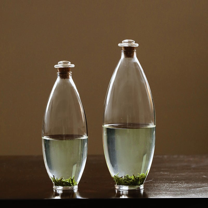 Sticlă pentru ceai verde în stil chinezesc, infuzie la rece și cald, sticlă rezistentă la temperaturi, cu pereți groși, pentru uz casnic