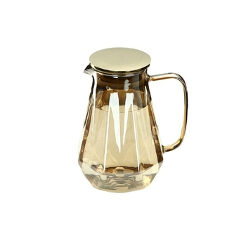 Set de pahare din sticlă pentru uz casnic, stil lux ușor - pahare elegante pentru living, cu mâner termorezistent și ceainic rezistent la temperaturi înalte